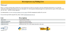 Tablet Screenshot of list.resiprocate.org
